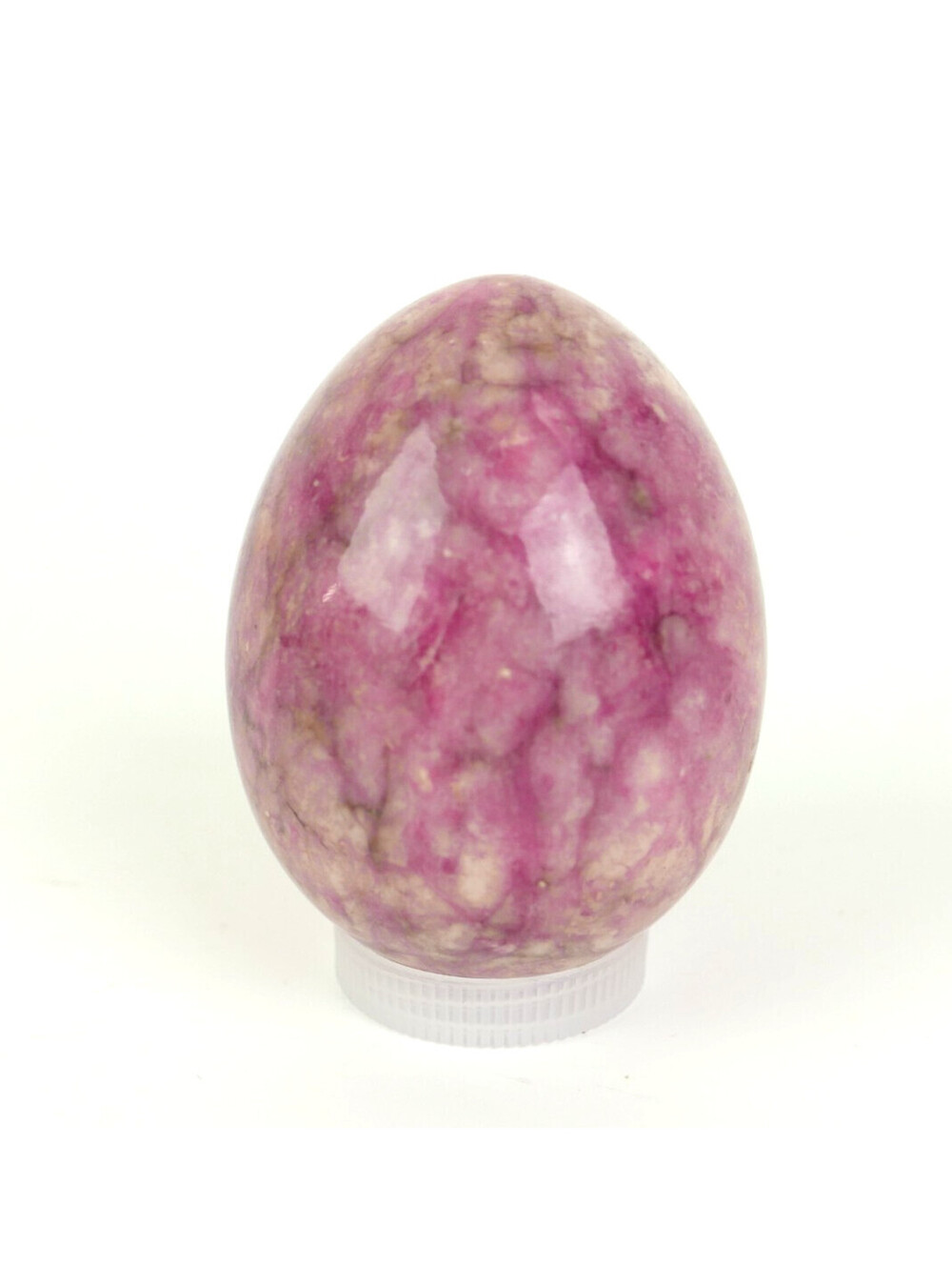 Vintage Italian Alabaster Marble Stone Egg Pink Magenta Crafted In Italy Action